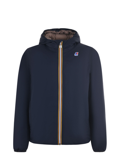 K-way Jacques Thermo Plus Reversible Jacket In Blue,white