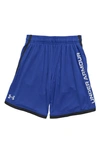 Under Armour Kids' Ua Stunt 3.0 Performance Athletic Shorts In Royal / / Mod Gray