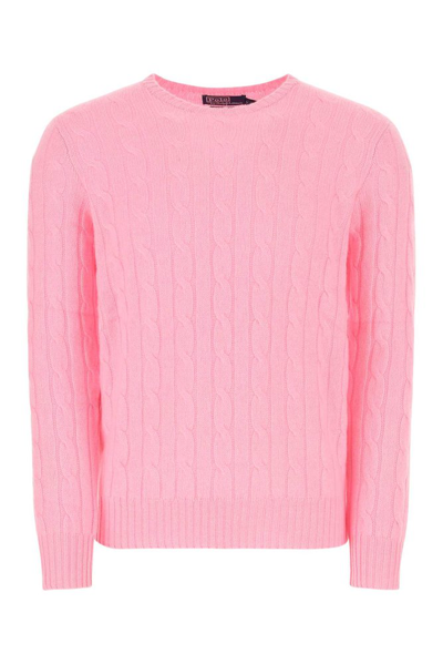 Polo Ralph Lauren Crewneck Knitted Jumper In Pink