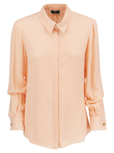 Elisabetta Franchi Classic Long Sleeve Shirt In Pink