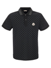 MONCLER MONCLER MONOGRAM LOGO PATCH SHORT SLEEVED POLO SHIRT