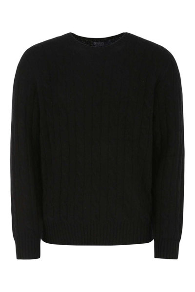 Polo Ralph Lauren Crewneck Knitted Jumper In Black