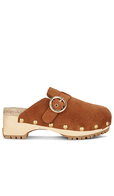 See By Chloé Viviane Suede Buckle Mule Clogs In Brown