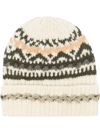 Isabel Marant Gael Knit Wool Blend Beanie In Green