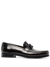 Ferragamo Leather Loafers In Brown