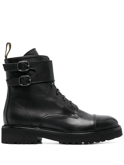 Doucal's Lace-up Combat Boots In Black