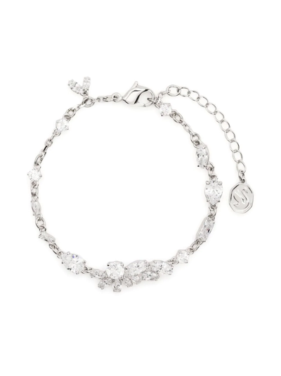 Swarovski Gema Mixed-cut Floral Bracelet In White