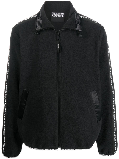 Versace Jeans Couture Logo-print Track Jacket In Black