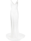 Norma Kamali Criss-cross Bias-cut Gown In White