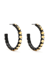 ROSANTICA CRYSTAL-STUDDED HOOP EARRINGS