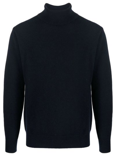 Lardini Ribbed-knit Roll Neck Jumper In Black