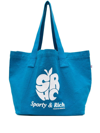 SPORTY AND RICH LOGO-PRINT TOTE BAG