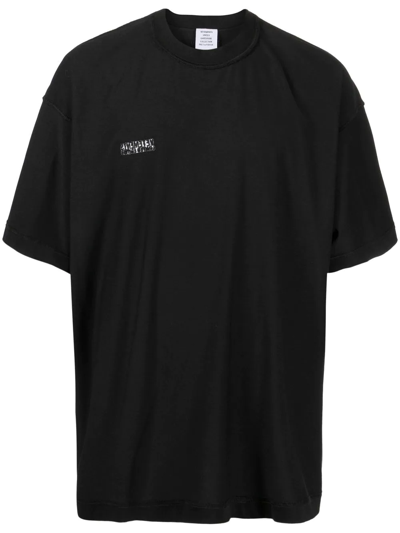Vetements Logo-print T-shirt In Black