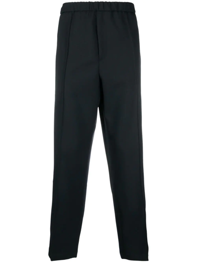 Jil Sander Cropped Tailored Trousers In Navy