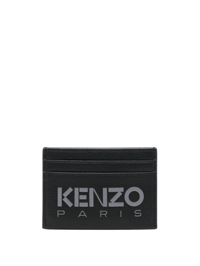 Kenzo Logo-print Cardholder In Black