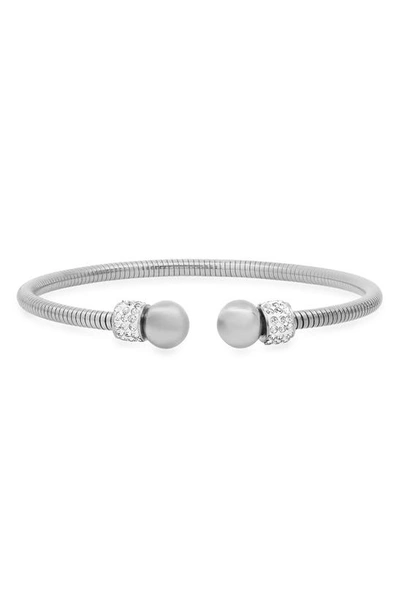 Hmy Jewelry Stainless Steel Cuff Bracelet In Metallic