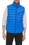 Cole Haan Men's Zip-front Puffer Vest In Cobalt