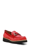 Donald Pliner Clio Leather & Suede Loafer In Tomato