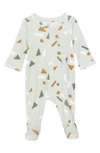 Nordstrom Kids'  Baby Print Footie In Green Hush Shapes