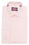 Soul Of London Solid Dress Shirt In Pink