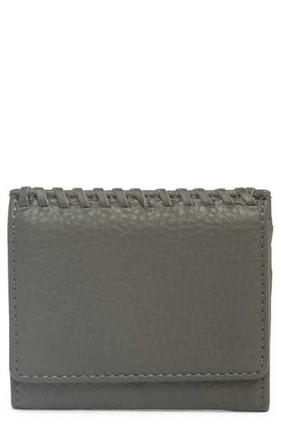 Hobo Stitch Leather Credit Card Case In Green