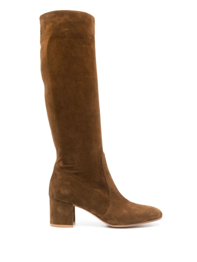 Gianvito Rossi Brown Knee-high 60 Suede Boots