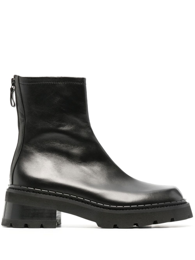 By Far Black Alister 50 Leather Ankle Boots
