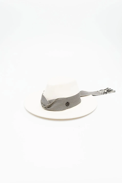 Maison Michel White Kyra Felt Fedora Hat