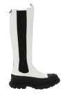 Alexander Mcqueen Tread Slick Zipped Boots In White