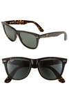 Gucci 54mm Wayfarer Sunglasses In Dark Tortoise