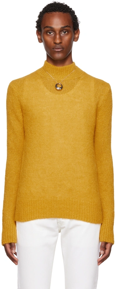 Dries Van Noten Yellow Alpaca Sweater In 202 Yellow