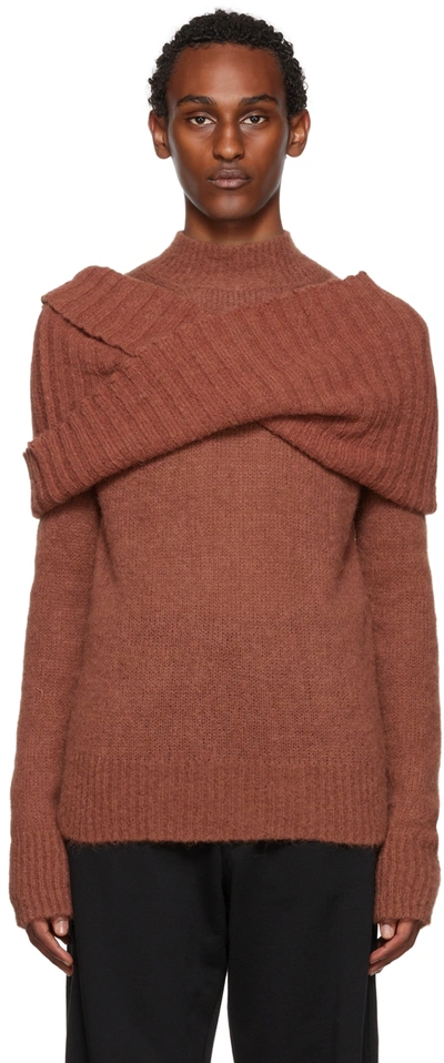 Dries Van Noten Brown Alpaca Sweater In 701 Rust