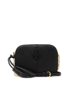 Tory Burch Mcgraw Leather Camera Bag In Black