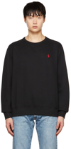 POLO RALPH LAUREN BLACK 'THE RL FLEECE' SWEATSHIRT