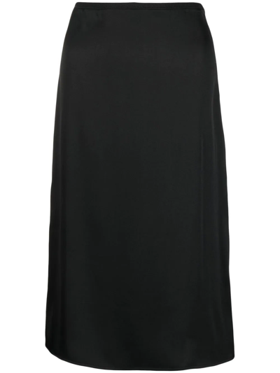 Shang Xia Knee-length Silk Skirt In Black