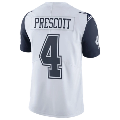 Nike Mens Dak Prescott  Cowboys Vapor Limited Jersey In White