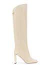 Skorpios Woman Knee Boots Ivory Size 10 Soft Leather In White