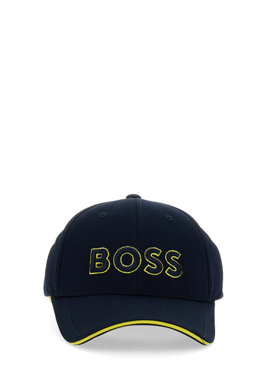 Hugo Boss Brand-embroidered Stretch-woven Cap In Blue | ModeSens