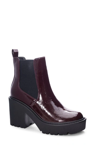 Dirty Laundry Yikes Platform Chelsea Boot In Wine