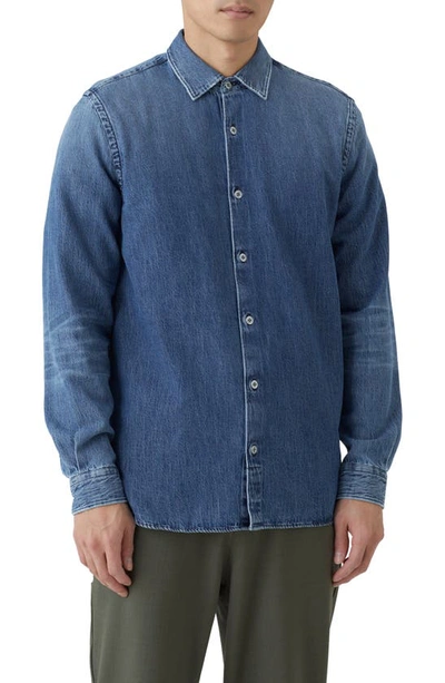 Closed Classic Fit Denim Button-up Shirt In Blue
