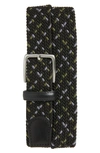 Nordstrom Woven Belt In Black- Grey- Green