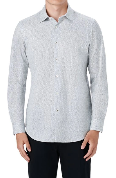 Bugatchi Ooohcotton® Abstract Print Button-up Shirt In White