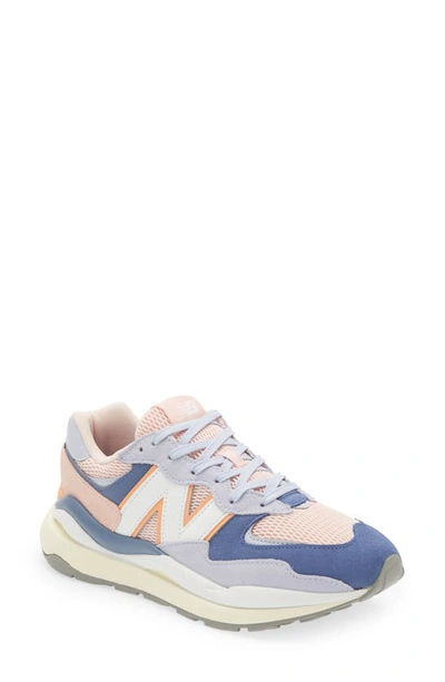 New Balance 57/40 Sneakers In Blue With Pink Detail