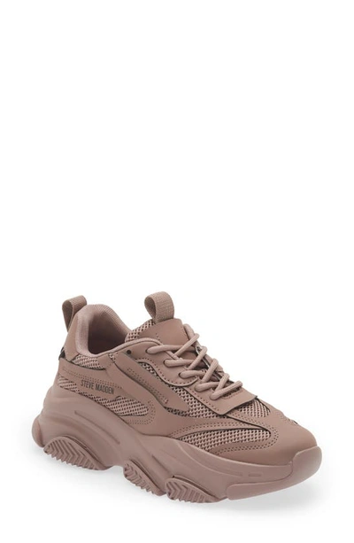 Steve Madden Possession Sneaker In Dark Mauve