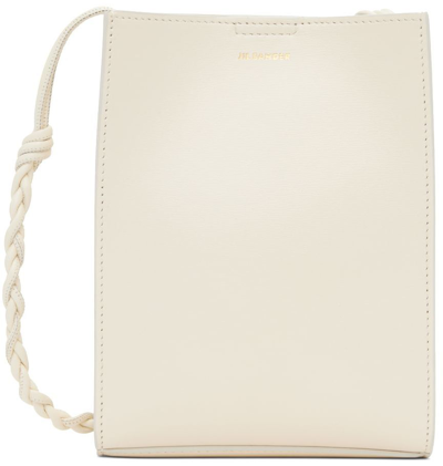 Jil Sander White Small Tangle Bag In 106 Cosmic Latte