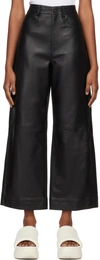 Proenza Schouler Black  White Label Culotte Leather Pants In 001 Black