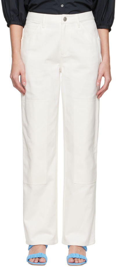 Staud White Painter Trousers