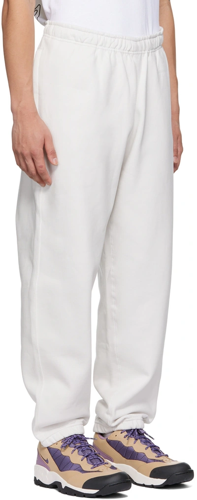 Nike Elasticated-waistband Cotton Track Pants In Phantom/white