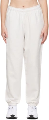 Nike White Solo Swoosh Lounge Pants In Phantom/white