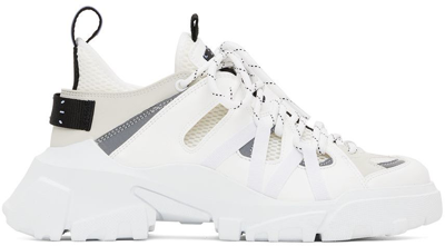 Mcq By Alexander Mcqueen Orbyt Descender 2.0 Mesh, Neoprene And Faux Leather Trainers In White